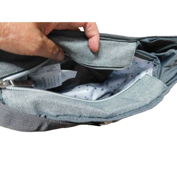Babymoor Gray Tweedy Hook On Baby Bag Zip Pockets - Picture 4 of 4